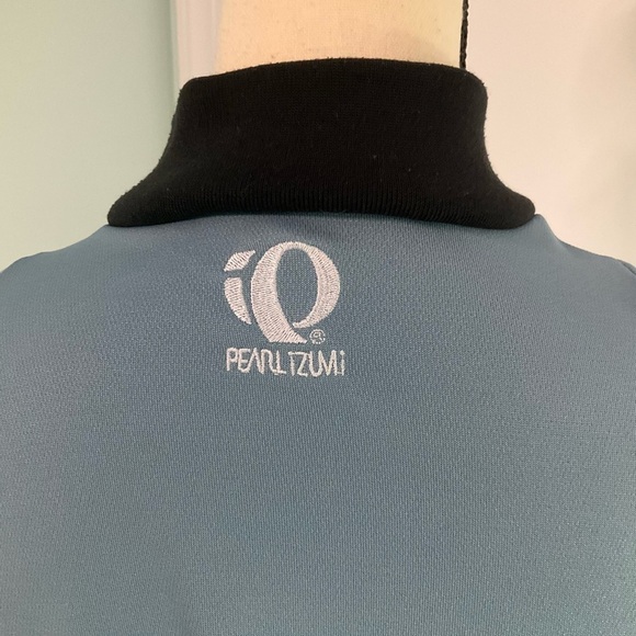 Pearl Izumi 1/2 Zip Pullover Jacket Blue Gray Size Large Arm Pocket - Picture 10 of 14